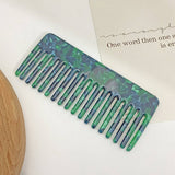 RETRO ACETATE HAIR COMB FLORAL COLORFUL DESIGN_CWMM6401
