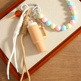 CUP CHARM KEYCHAIN DUAL STRAP BEADED DESIGN_CWMM7571