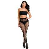 Women Patterned Fishnets Tights Black Pantyhose Sto_Cwms0238