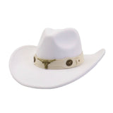 Western Ethnic Felt Cowboy Fedora Hat_Cwah04428
