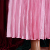 PLUS SIZE MID HIGH WAIST PLEATED LONG SKIRT_CWDMD3676