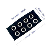 Wide Punk Fabric Headband With Metal Eyelets