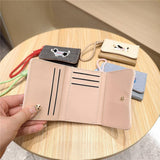 Kawaii Patchwork Mini Trifold Wallet For Girls_Cwab06224