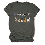 CUTE CAT GRAPHIC TEE 11 CATS TURN AROUND_CWTTS1495