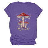 PLAYFUL RED MUSHROOM PRINT WOMENS BASE TEE_CWTTS1510