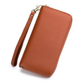 Zipper Tassel Anti-Theft Brush Leather Wallet_Cwab3731