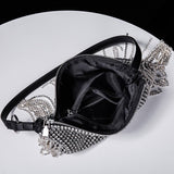 Soft Turn Tassel Rhinestone Evening Top Handbag_Cwab3606