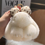 CUTE PLUSH DOLL BOW BUNNY CAR KEYCHAIN PENDANT_CWMM2477
