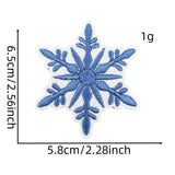 Winter Blue Christmas Graffiti Embroidered Patch_Cwmm4028