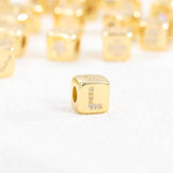 18K GOLD PLATED ZIRCONIA DICE PENDANT NECKLACE_CWMM5876