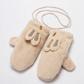 Winter Cute Rabbit Halter Full Finger Gloves_Cwag0258