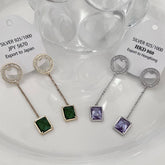 LIGHT LUXURY GEOMETRIC RING SQUARE STUD EARRINGS_CWAJE1320