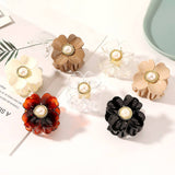 LARGE PEARL FLOWER HAIR CLAW ELEGANT UPDO CLIP_CWAHA0408