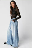 Street Style American Wide-Leg Baggy Casual Jeans