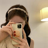 Simple Solid Color Braided Headband Women_Cwaha07742