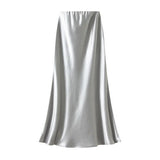 ELEGANT PLEATED SATIN FISHTAIL SKIRT_CWBMS0287