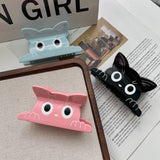 CUTE CAT HAIR CLAW SOLID ACETATE CLIP FOR GIRLS_CWAHA5745