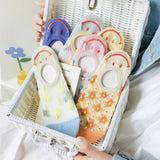 Women Floral Thin Breathable Shallow Socks_Cwms0433