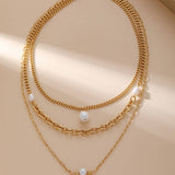 FRESHWATER PEARL NECKLACE 18K GOLD PLATED NECKLACE_CWMM3639