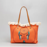 PRINTED BOHEMIAN SHOULDER BAG TOTE BAG_CWAB2000