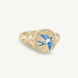 STAINLESS STEEL FASHION PAINTED RHINESTONE RING_CWMM5706