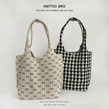 NEW NICHE DESIGN PATTERN KNITTED SHOULDER HANDBAG_CWAB2377