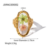 IMMORTAL FLOWER STAINLESS STEEL RINGS FOR WOMEN_CWAJE0610