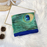 COLOR PLAID SATIN SCARF WRAP FOR SUMMER SUN_CWASC0238