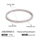 STAINLESS STEEL CURVED CLASP BANGLE SLEEK STYLE_CWAJE4661