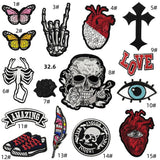 PUNK STYLE SKULL CREATIVE EMBROIDERY PATCH_CWMM4052