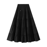 CAKE SKIRT HALF SKIRT BOW A LINE LONG SKIRT_CWBMS0319