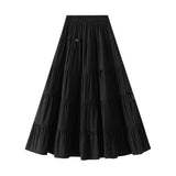 CAKE SKIRT HALF SKIRT BOW A LINE LONG SKIRT_CWBMS0319