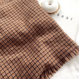 Women Retro Brown Plaid Scarf