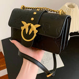 STYLISH EMBOSSED METAL CHAIN SHOULDER BAG_CWAB1577