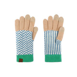CONTRAST COLOR WOOL KNITTED JACQUARD WARM GLOVES_CWMM2879