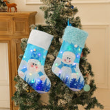NEW CREATIVE BLUE CHRISTMAS STOCKINGS WITH LIGHTS_CWMS1458