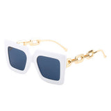 SQUARE FRAME CHAIN FASHION METAL SUNGLASSES WOMEN_CWASG0280