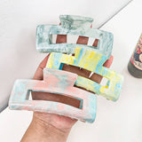 ACRYLIC INK HAIR CLAW LARGE HOLLOW SHARK CLIP_CWAHA0393