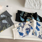 RETRO NICHE DESIGN PRINTED FLOWER SOCKS_CWMS0957