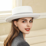 Womens Vintage Wide-Brimmed Fedora Fashion Hat_Cwah1974
