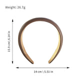 TEXTURED SOLID COLOR WIDE BRIM HIGH TOP HEADBAND_CWAHA2078