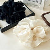 Large Blue Chiffon Scrunchie Ponytail Holder_Cwaha07529