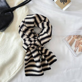 COLORFUL STRIPE KNIT SCARF SOFT TRENDY WINTER_CWASC1256