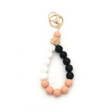 COLORFUL SILICONE BEAD BRACELET KEYCHAIN_CWMM1575