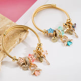 ANGEL KEY CHARM STEEL BRACELET FOR WOMEN_CWMM8474