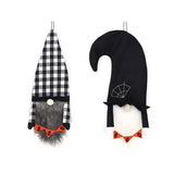 BLACK WHITE PLAID FACELESS GNOME FLAG WALL DECOR_CWAJE0540