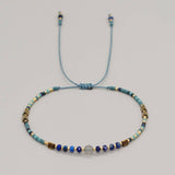 RICE BEAD HAND WOVEN SEMI PRECIOUS STONE BRACELET_CWMM3801