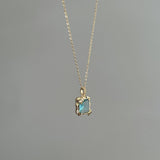 BLUE ZIRCON SQUARE STAR NECKLACE_CWAJE1254