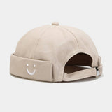 Cwah3171_Simple U Smiley Face Embroidered Beret