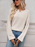 Waffle Round-Neck Solid-Color Knitted T-Shirt